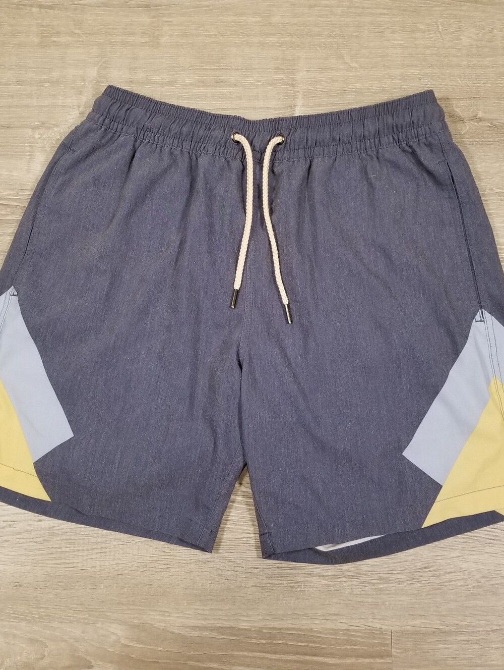 Fair Harbor The Bayberry Swim Trunks Shorts Mens Large 7" Lined Blue Stretch